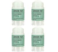 Green Tea Toner Mask Stick - Masque facial nettoyant et Feuchtigkeitsspendende avec extrait de thé vert, vitamine E et glycérine pour tous les types de peau (4pcs)