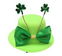 Green Top Hat - Irish Holiday Costume Cap for Party Fun | Festive Fabric with Comfortable Fit & Bright Color for St. Patrick’s Day, Dress-Up Events, Celebrations, Parades and Tree Decoration