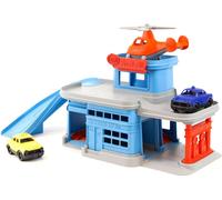 Green Toys Double garage bleu avec accessoires