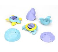 Green Toys Sea Life Set de 6 Jouets de Bain fabriqués à partir de 100 % Plastique recyclé, Top Sand and Water Toys , Baby Bath Toys