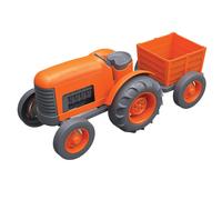 Green Toys tracteur jouet durable orange avec remorque