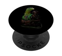 Green Tree Monitor Lizard Propriétaire Streetwear Reptile PopSockets PopGrip Adhésif