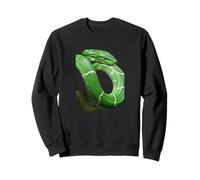 Green Tree Python Illustration réaliste Serpent enroulé Sweatshirt