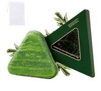 Green Triangle Soap Shampoo Bar with Usman Grass - Natural Cypress Leaf Solid Shampoo Bar for Natural Herbal Hair Care, Calming & Strengthens Hair for Women and Men (1PCS)
