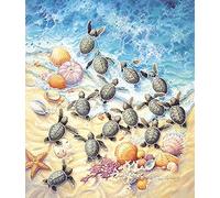 Green Turtle Hatchlings 550 Pc Jigsaw Puzzle