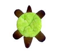 Green Turtle Lit douillet en forme de donut pour animal de compagnie, avec rembourrage épais et chaud, en velours doux et lavable, pour chiens et chats de petite et moyenne taille (vert, 50 cm)