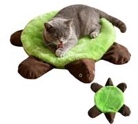 Green Turtle Lit pour animal domestique en forme de donut en peluche pour l'hiver avec rembourrage épais, chaud, doux et lavable (vert, 60 cm)