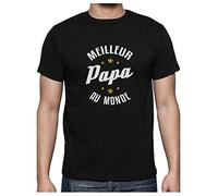 Green Turtle T-Shirts Meilleur Papa au Monde Fêtes des Peres Cadeau Anniversaire Papa Tshirt Large Noir