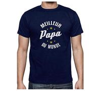 Green Turtle T-Shirts Meilleur Papa au Monde Fêtes des Peres Cadeau Anniversaire Papa Tshirt X-Large Marine