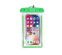 (Green)Universal Mobile Phone Transparent Waterproof Bag Three-layer Sealed Drifting