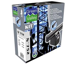 GREEN VALLEY Kit De Fixation pour Barres De Toit Original Pro N758-2 Barres