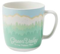 Green Valley Mug 'Valley Breeze' : Cozy Mugs 2 | Kaffeebecher (350 ml) aus Porzellan mit Green-Valley-Panorama für gemütliche Lestunden - by Lilly Lucas