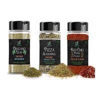 Green Velly Pizza Seasoning, Oregano Leaves & Chilly Flakes Combo (100g+70g+ 70g)) | Italian Seasoning | Pizza Masala | Seasoning for Pizza and Italian Foods | Gluten Free