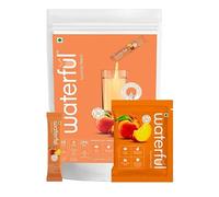 Green Velly Waterful Luscious Peach (7.5 gms X 15 Sachets) | Natural Instant Fruit Drink Mix | Low Sugar energy Drink Mix for Your Daily Hydration | 100% Natural Fruit Flavour with No Preservatives