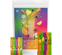 Green Velly Waterful Melange (7.5 gms X 15 Sachets) | Natural Instant Fruit Drink Mix | Low Sugar energy Drink Mix for Your Daily Hydration | 100% Natural Fruit Flavour with No Preservatives