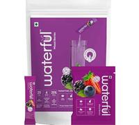 Green Velly Waterful Mixed Berries (7.5 gms X 15 Sachets) | Natural Instant Fruit Drink Mix | Low Sugar energy Drink Mix for Your Daily Hydration | 100% Natural Fruit Flavour with No Preservatives