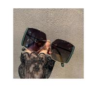 (Green)Vintage Oversized Sunglasses Men Women Classic Driving Sun Glasses Ladies Trendy Square Eyewear Big Frame Shades UV400