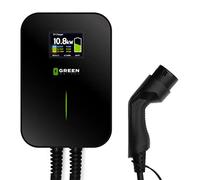 Green Wallbox Station de Recharge pour Voitures électriques EV PHEV/BEV (Câble de Type 2, 11kW (triphasé) | 16A)
