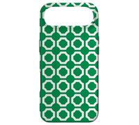 Green White Connected Hexagon Ring Circle Geometric Pattern Coque pour iPhone Air