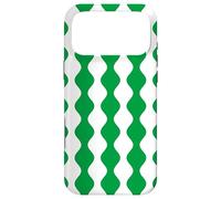 Green White Wave-Like Nigeria West Africa Culture Pattern Coque pour iPhone 17 Pro Max