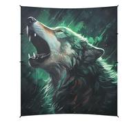 Green Wolf Tente de plage hurlant facile à installer - Auvent de camping avec sacs de sable, pelles à sable, piquets de sol pour pique-nique en plein air