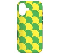 Green Yellow Diagonal Scales of Fish Arches Pattern Coque pour iPhone 17
