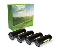 Green2Print Toner 4 Cartouches Noires 4X 2500 Pages remplace Lexmark 60F200E, 602E, 60F2000, 602 Toner pour Lexmark MX310DN, MX410DE, MX510DE, MX511DE, MX511DTE, MX511DHE, MX611DE, MX611DHE