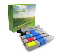 Green2Print Toner Set, 4 Cartouches 1x 3500, 3X 3000 Pages Toner pour OKI MC363DN, MC363, C332DNW, C332DN, C332
