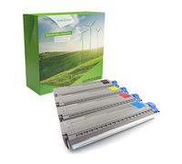 Green2Print Toner Set, 4 Cartouches 1x 7000, 3X 7300 Pages Toner pour OKI C822N, C822DN, C822