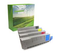 Green2Print Toner Set, 4 Cartouches 1x 8000, 3X 2000 Pages Toner pour OKI C5650, C5750