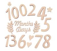 GREENADSCAPE 1 Jeu Plaque Mois Mois Devant Étape Importante Pour Bébé Porte Maison Douane Couverture D'étape Mensuelle Pour Bébé Des Photos Naissance Truc Nom Des Lettres Garçon Khaki En Bois