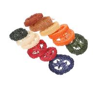 GREENADSCAPE 12 Pièces Jouets à en Luffa Jouets De Lapin Chinchilla Hamac Rat Animal De Compagnie Cochon d'Inde à Grincement De Dents De Lapin Doublures Gerbille Cages Puzzle Bébé
