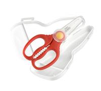 GREENADSCAPE 1ensemble Ciseaux De Cuisine Ergonomiques Céramique Pour Aliments Pour Bébés Ciseaux De Découpe Portables Avec Étui De Rangement Outil Pratique De Découpe Pour Nourriture