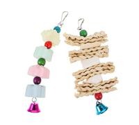 GREENADSCAPE 2pièces Jouets à Mâcher pour Perroquets De Accessoires De Jeu Matériaux Sécurisés pour Oiseaux Stimule Activité Physique Et Amusement des Perruches Et Perroquets Leur Cage