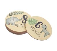 GREENADSCAPE 7pièces Cartes Bois Pour Garçon Fille Disques Décoratifs Pour Capturer Les Moments De Croissance Accessoire Photo Unisexe Pour Nouvelles Familles