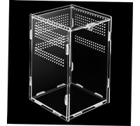 GREENADSCAPE Boîte De Nourrissage Reptile Transparent Terrarium Multi-Usage pour Araignées Phasmes Et Lézards Enclos Pratique Et Élégant Facile à Installer Et Résistant