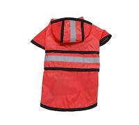 GREENADSCAPE Combinaison pour Chien Soucoupe Chat Imperméable à Capuche Chien Cône Poncho Chiens De Chasse Veste Chauffante pour Chien Manteaux De Chien Manteau De Chien Costume De Chien Rouge