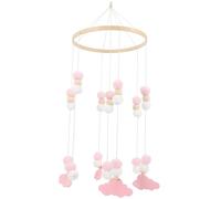 GREENADSCAPE Mobile Feutre Avec Éléphants Et Étoiles Décoration Murale Pour Chambre Jouet Suspendu Boules De Carillon De Lit Pour Fille Design Doux Et Pratique