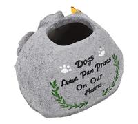 GREENADSCAPE Monument pour Animaux De Compagnie, Marqueur De Tombe pour Chien, Pots De Fleurs pour Chien Au, Pierre Tombale pour Chien en Résine, Pots De Fleurs pour Plantes Succulentes en
