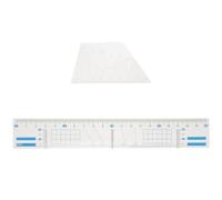 GREENADSCAPE Outil pour tracer des lignes parallèles, règle en plastique pour dessiner, compact et portable, pour activités artistiques scolaires et calligraphie précise