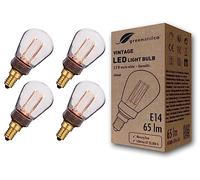 greenandco 4x Ampoule E14 Vintage dimmable LED ST45 clair 2,3W 65lm 1800K | Ampoule décorative, blanc très chaud, aucun scintillement, dimmable