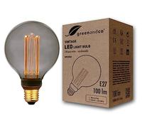 greenandco Ampoule à LED Décorative Style Vintage | E27 G95 | gris fumé | 4W 100lm | 1800K blanc très chaud | 320° | 230V | aucun scintillement | non-dimmable