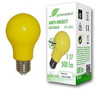 greenandco® Ampoule LED anti-moustiques, anti insectes E27, jaune, 5W, longueur d'ondes 560-580nm, non-graduable