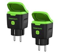 Greenaura Prise Connectée Programmable Minuteur Étanche IP44 2PCS Smart Life APP Alexa Compatible 16A 2,4 GHz