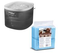 GreenBlue distributeur d'eau automatique / abreuvoir pour animaux domestiques 3L USB 5V1A GB392 + GreenBlue tapis d'hygiène pour chiens/chats pour l'apprentissage du pipi 60x40cm 50 pièces