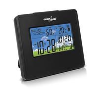 GreenBlue GB148 Station météo avec fonction d'alarme Prévisions météo Date Température Réveil Affichage de l'humidité Affichage de la phase lunaire (NOIR)