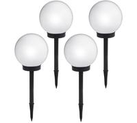 Projecteur solaire sphère jardin LED blanc 25cm x4 GB166
