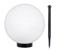 GreenBlue Lampe solaire LED GB168 – Lampe de jardin pose libre balle 30x30x63 cm blanche