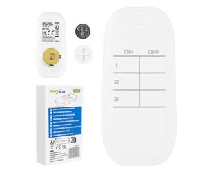 GreenBlue GB310 Télécommande pour Prises sans Fil 433MHz Contrôleur RF Programmable 3 Canaux Portée 30m Compatible avec GB313 Batterie CR2032 Inclus