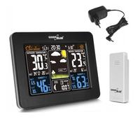 GreenBlue GB523 Station météo sans fil avec alarme sonde extérieure Réveil Calendrier Baromètre Thermomètre Phases de lune DCF (GB523)